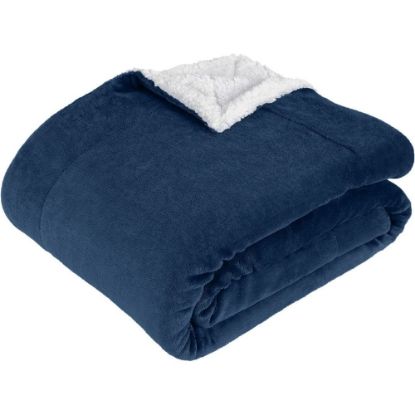 Picture of Sedona House Westinghouse Plush Sherpa Throw, 60in x 70in, Navy