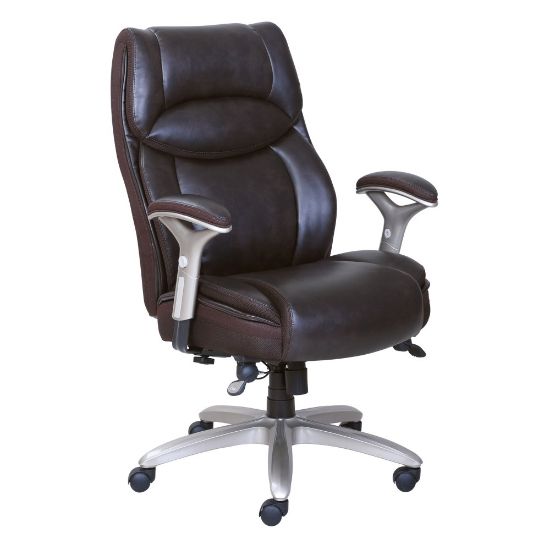 Picture of Serta Smart Layers Jennings Big & Tall Ergonomic Bonded Leather High-Back Executive Office Chair, Brown