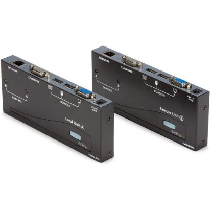 Picture of StarTech.com USB VGA KVM Console Extender over CAT5 UTP (500 ft) - Operate a USB & VGA KVM or PC up to 500ft away as if it were right in front of you - kvm extender - KVM Extender CAT5 - Console extender