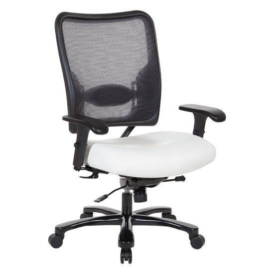 Picture of Office Star 75 Series Big & Tall Ergonomic Double AirGrid Back And Custom Fabric Seat Chair, White