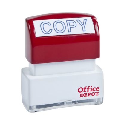 Picture of Office Depot Brand Pre-Inked Message Stamp, "Copy", Blue