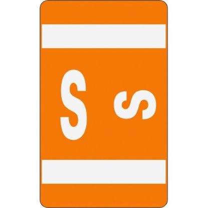 Picture of Smead ACCS Alphaz Permanent Color-Coded Label Refill Pack, S, Orange, Pack Of 100