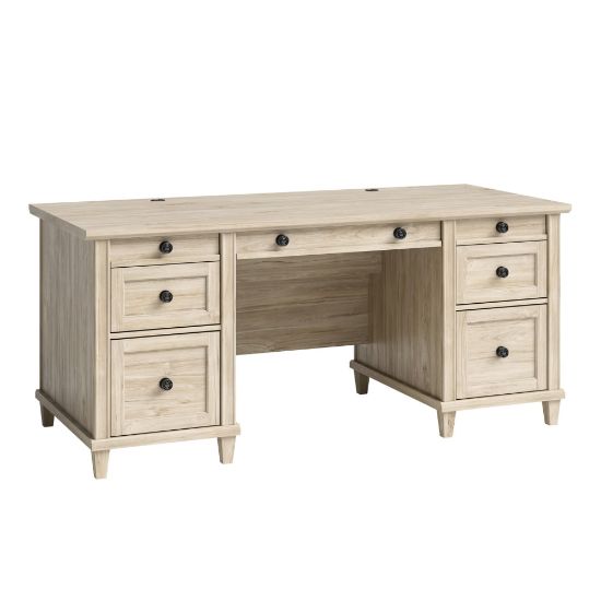 Picture of Sauder Hammond 68inW Executive Computer Desk, Chalk Oak