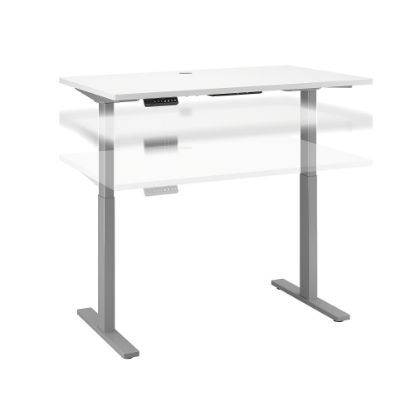 Picture of Bush Business Furniture Move 60 Series Electric 48inW x 24inD Height Adjustable Standing Desk, White/Cool Gray Metallic, Standard Delivery