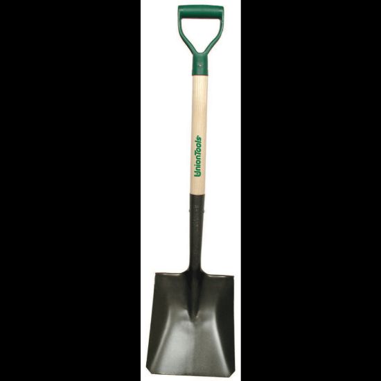 Picture of Square Transfer Shovel, 28 D-Grip White Ash Handle, 9 1/4x11 1/2, Reversed Step