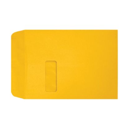 Picture of LUX #9 1/2 Open-End Window Envelopes, Top Left Window, Self-Adhesive, Sunflower, Pack Of 250