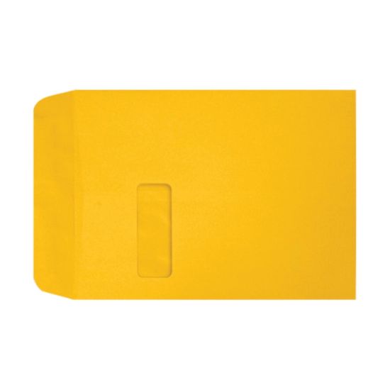 Picture of LUX #9 1/2 Open-End Window Envelopes, Top Left Window, Self-Adhesive, Sunflower, Pack Of 250