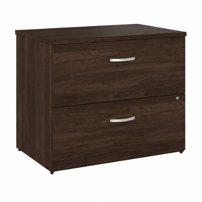 Picture of Bush Business Furniture Hybrid 35-2/3inW x 23-1/3inD Lateral 2-Drawer File Cabinet, Black Walnut, Standard Delivery