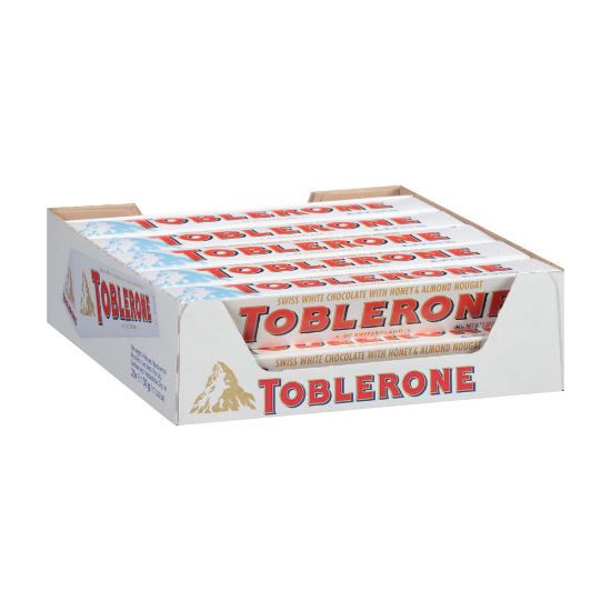 Picture of Toblerone White Chocolate Bars, 3.5 Oz, Box Of 20 Bars