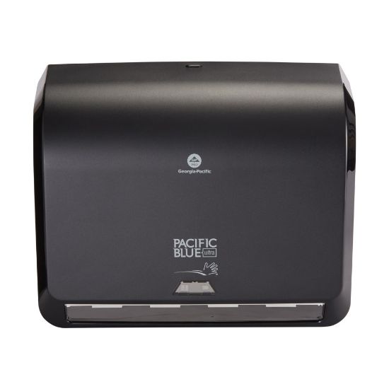 Picture of Pacific Blue Ultra Mini by GP PRO, 9in Automated Touchless Paper Towel Dispenser, 54518, 14.12in x 6.56in x 11in, Black, 1 Dispenser