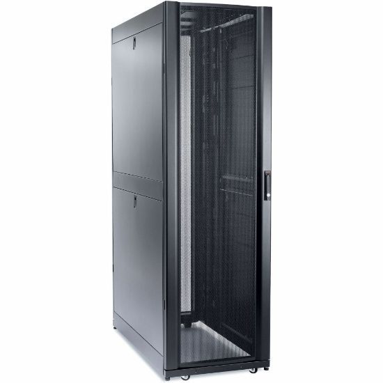 Picture of APC by Schneider Electric NetShelter SX 48U 600mm Wide x 1200mm Deep Enclosure - For Server - 48U Rack Height x 19in Rack Width - Floor Standing - Black - 2254.73 lb Dynamic/Rolling Weight Capacity - 3006.31 lb Static/Stationary Weight Capacity