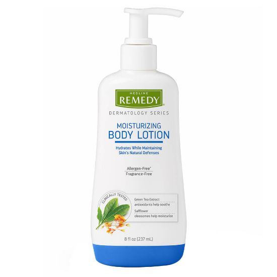 Picture of Remedy Moisturizing Body Lotion - Lotion - 8 fl oz - Applicable on Body - Rough Skin - Moisturising, Fragrance-free, Hypoallergenic, pH Balanced, Paraben-free, Aloe-free, Phthalates-free, Sulfate-free - 1 Each