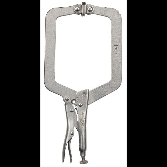 Picture of Locking C-Clamps with Swivel Pads, Jaw Opens to 4-1/2 in, 9 in Long