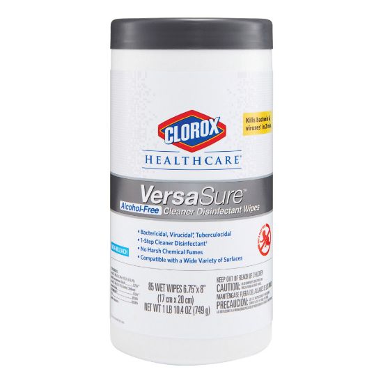 Picture of Clorox Healthcare VersaSure Disinfectant Wipes, Canister Of 85 Wipes