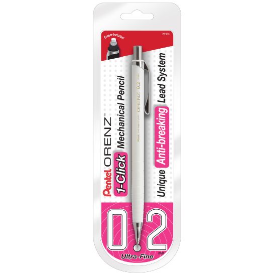 Picture of Pentel Orenz Mechanical Pencil, 0.2mm, B Lead, White Barrel