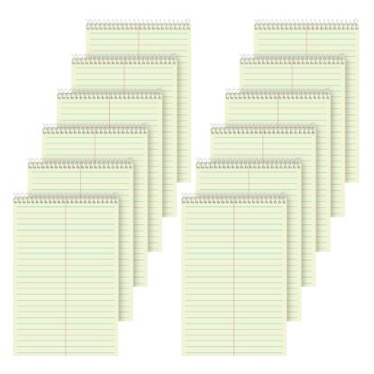 Picture of TOPS Steno Books, 6in x 9in, Gregg Ruled, 80 Sheets, Green, Pack Of 12