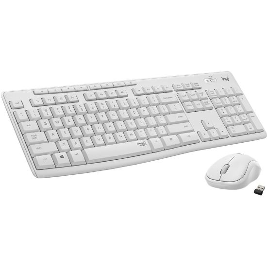 Picture of Logitech MK295 Silent Wireless Combo - USB Wireless Wi-Fi/RF - Off White - USB Wireless Wi-Fi Mouse - Off White - AA, AAA - Compatible with Computer for Windows, ChromeOS