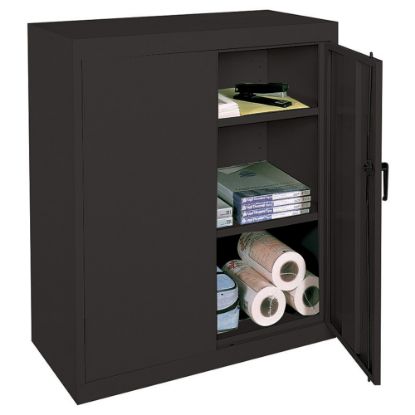 Picture of Realspace Steel Storage Cabinet, 3 Shelves, 42inH x 36inW x 18inD, Black