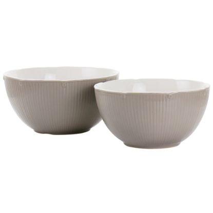 Picture of Martha Stewart 2-Piece Serving Bowl Set, Taupe