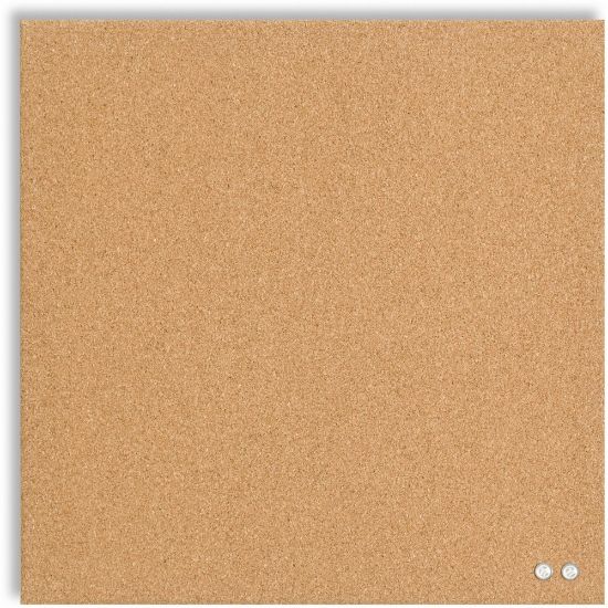 Picture of U Brands Cork Bulletin Board, Natural Cork, 14in x 14in, Frameless