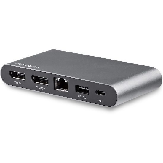 Picture of StarTech.com USB C Multiport Adapter - Dual 4K Monitor - Windows - USB-C to Dual DisplayPort Adapter - 2x USB-A Ports - 100W PD 3.0 - GbE - Dual 4K monitor USB C multiport adapter for Windows turns your USB-C laptop into a portable workstation