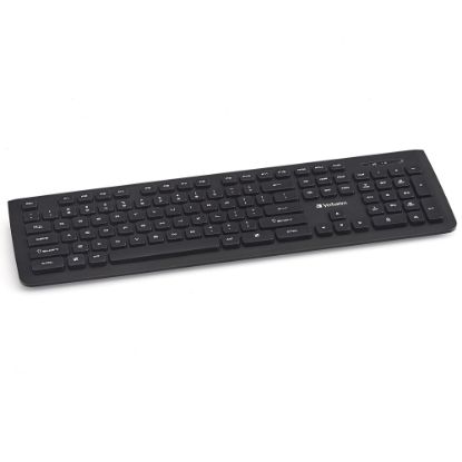 Picture of Verbatim Wireless Slim Keyboard - Wireless Connectivity - RF - USB Type A Interface - Computer - PC, Windows, Mac OS, Linux - AAA Battery Size Supported