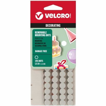 Picture of VELCRO Removable Mounting Tape - 0.63in Dia - 195 / Pack - White