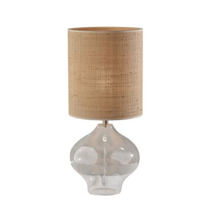 Picture of Adesso Emma Large Table Lamp, 28-1/2inH, Rattan Shade/Clear Base