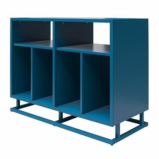 Picture of Ameriwood Home Regal Double-Wide Record Station, 27-1/4inH x 37-1/4inW x 16-3/16inD, Blue