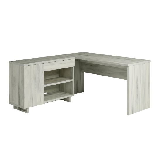 Picture of Sauder Porto Palma 60inW Computer Desk With Credenza, Haze Acacia