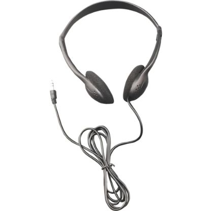 Picture of Hamilton Buhl Personal-Sized Economical Headphones, 100 Pack - Stereo - Black - Mini-phone (3.5mm) - Wired - 32 Ohm - 20 Hz 20 kHz - Over-the-head - Binaural - Supra-aural