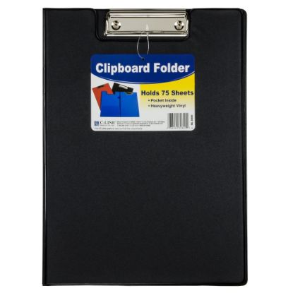 Picture of C-Line Clipboard Folders, 8-1/2in x 11in, Blue/Red/Black, Pack Of 12 Folders