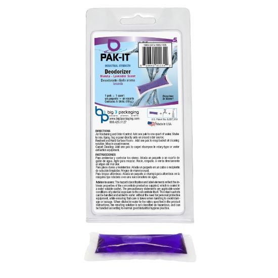 Picture of PAK-IT Industrial-Strength Deodorizer, Violeta Lavender, 1.6 Oz, Pack Of 5 Packets