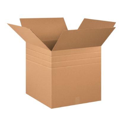 Picture of Partners Brand Multi-Depth Corrugated Boxes, 20in x 20in x 20in, Scored 18in, 16in, 14in, Kraft, Pack Of 10