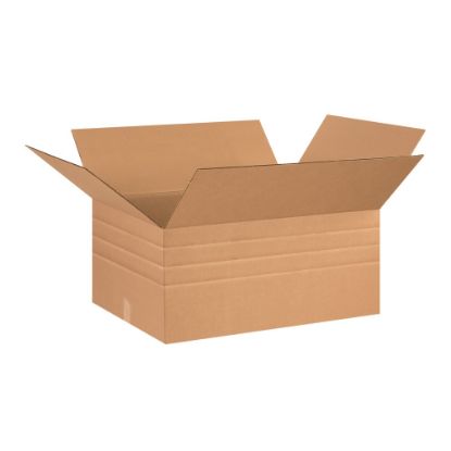 Picture of Partners Brand Multi-Depth Corrugated Boxes, 26in x 20in x 12in, Scored 10in, 8in, 6in, Kraft, Pack Of 10