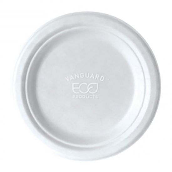 Picture of Eco-Products Vanguard Sugarcane Plates, 9in, White, Pack Of 500 Plates