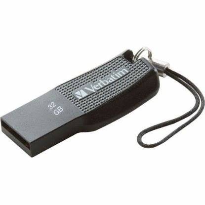 Picture of Verbatim 32GB Ergo USB Flash Drive - Black - The Verbatim Ergo USB drive features an ergonomic design for in-hand comfort and COB design for enhanced reliability.