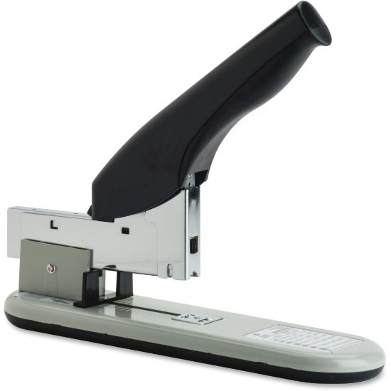 Picture of Business Source Heavy-duty Stapler - 220 Sheets Capacity - 1/4in , 1/2in , 3/8in , 5/8in , 9/16in , 13/16in , 15/16in , 7/8in , 3/4in , 5/16in Staple Size - 2in Throat Depth - 1 Each - Black, Putty - Rubber, Steel