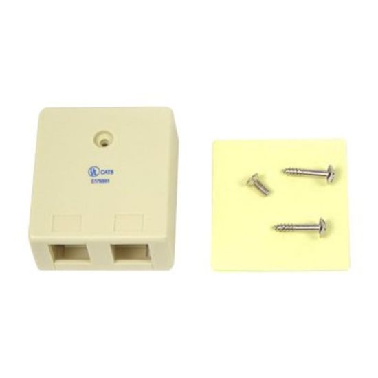 Picture of Belkin Keystone Surface Mount Box - Surface mount box - ivory - 2 ports