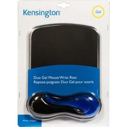 Picture of Kensington Duo Gel Mouse Pad Wrist Rest, Black/Blue