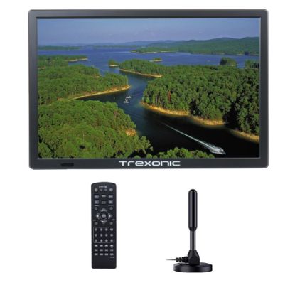 Picture of Trexonic Portable Rechargeable 15.4in LED TV, Black