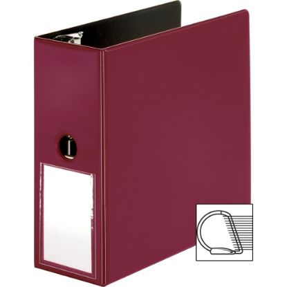 Picture of Business Source 5in D-Ring Binder, 5in Ring, Burgundy