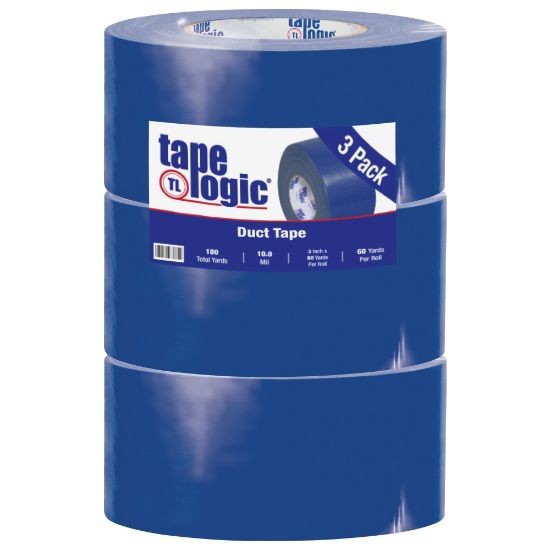 Picture of Tape Logic Color Duct Tape, 3in Core, 3in x 180ft, Blue, Case Of 3