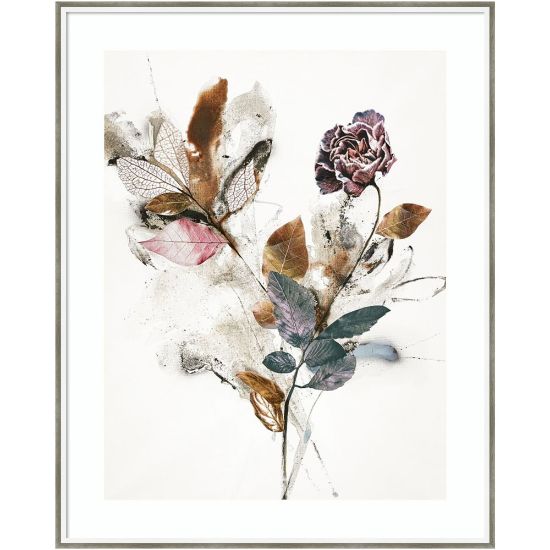 Picture of Amanti Art Playing Flower 1 by Design Fabrikken Wood Framed Wall Art Print, 33inW x 41inH, White