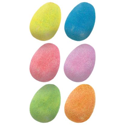 Picture of Amscan Easter Large Glitter Eggs, 3inH x 2inW x 2inD, Multicolor, 6 Eggs Per Pack, Set Of 5 Packs