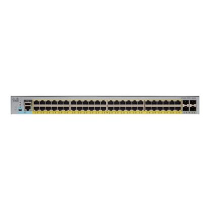 Picture of Cisco Catalyst 2960L-SM-48PS - Switch - L3 - smart - 48 x 10/100/1000 (PoE+) + 4 x 1 Gigabit Ethernet SFP+ - rack-mountable - PoE+ (370 W)