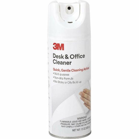 Picture of 3M Desk/Office Cleaner Spray - For Multipurpose - 15 fl oz (0.5 quart) - 12 / Carton - Non-abrasive