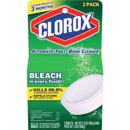 Picture of Clorox Ultra Clean Toilet Tablets Bleach - 3.50 oz (0.22 lb) - 2 / Pack - 6 / Carton - White