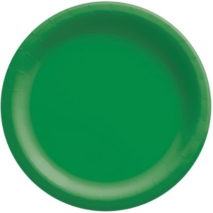 Picture of Amscan Round Paper Plates, 8-1/2in, Festive Green, Pack Of 150 Plates