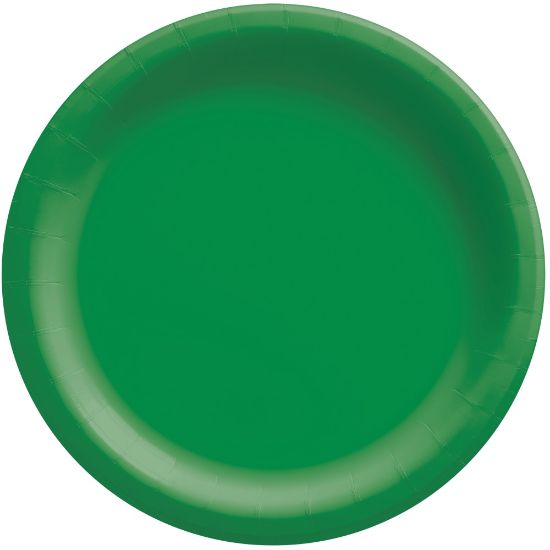 Picture of Amscan Round Paper Plates, 8-1/2in, Festive Green, Pack Of 150 Plates